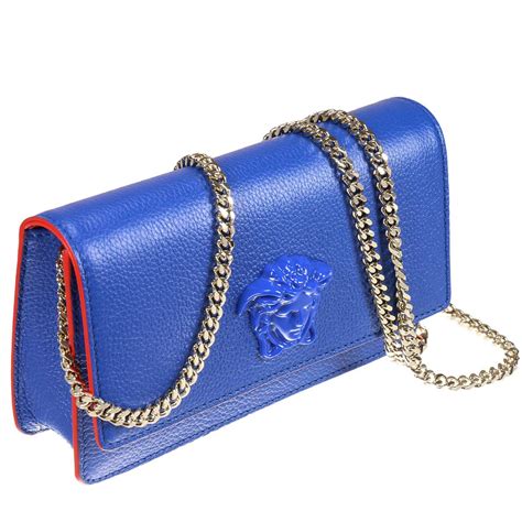 blue versace purse|versace shoulder bag price.